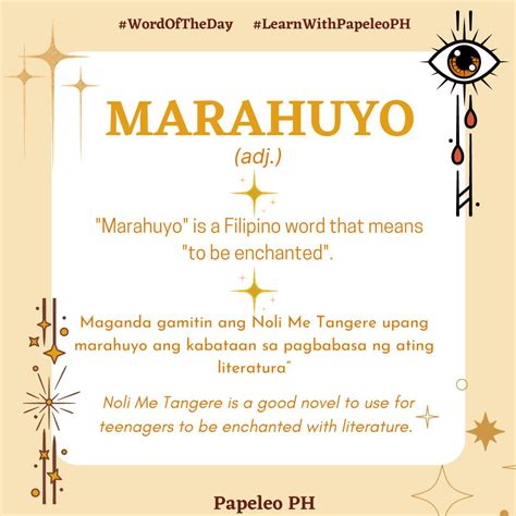 marahuyo in tagalog|Meaning of marahuyo .